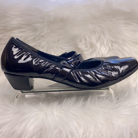 Paul Green Patent Leather Mary Jane Heel Square Toe Bow Sz 9 “Alec" EUC - Picture 2 of 10